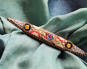 2 Italian Micro Mosaic  Brooches, Both Antique and Very Pretty