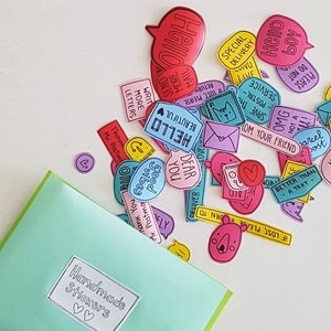 Snail mail sticker set - 50 pcs