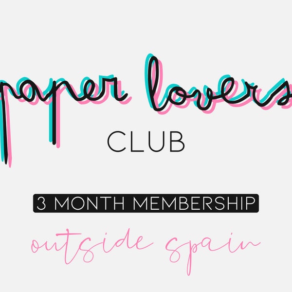 Paper Lovers Club - Suscripción de 3 meses - Fuera de España