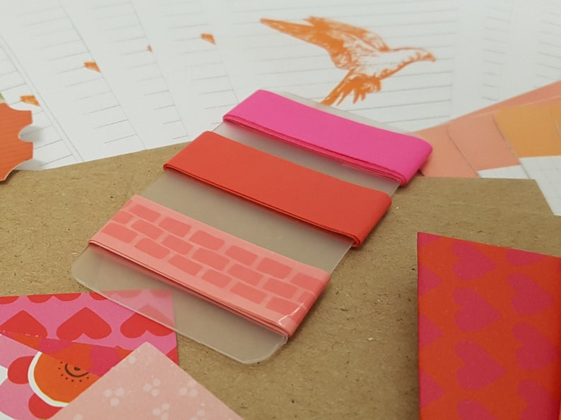 Snail mail kit, Letter writing set Pink & Orange image 4