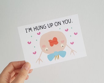 Hung up postcard, Cute Valentine card