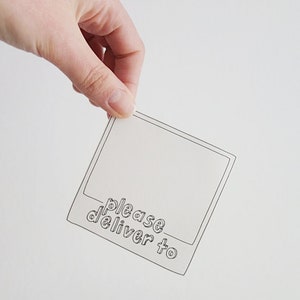 Etiquetas dirección en blanco, Pegatinas envío Polaroid - 15 uds