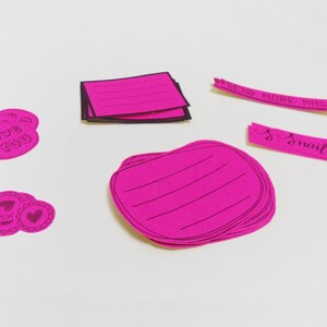 Neon pink stickers for snail mail image 3