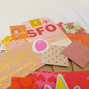 Snail mail kit, Letter writing set Pink & Orange image 2