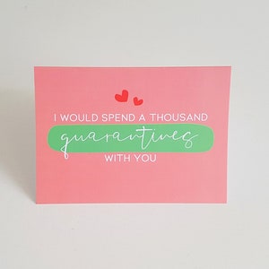 Valentine card, Love greeting card, Quarantine