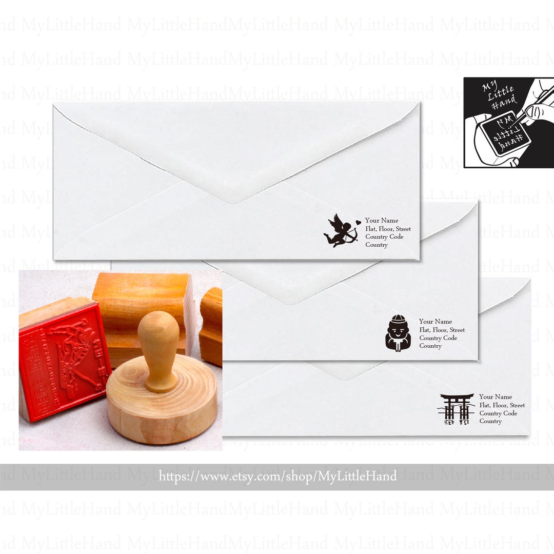 Address Stamp Custom Design - 3 X 6cm Rubber Stamp Chop - Etsy