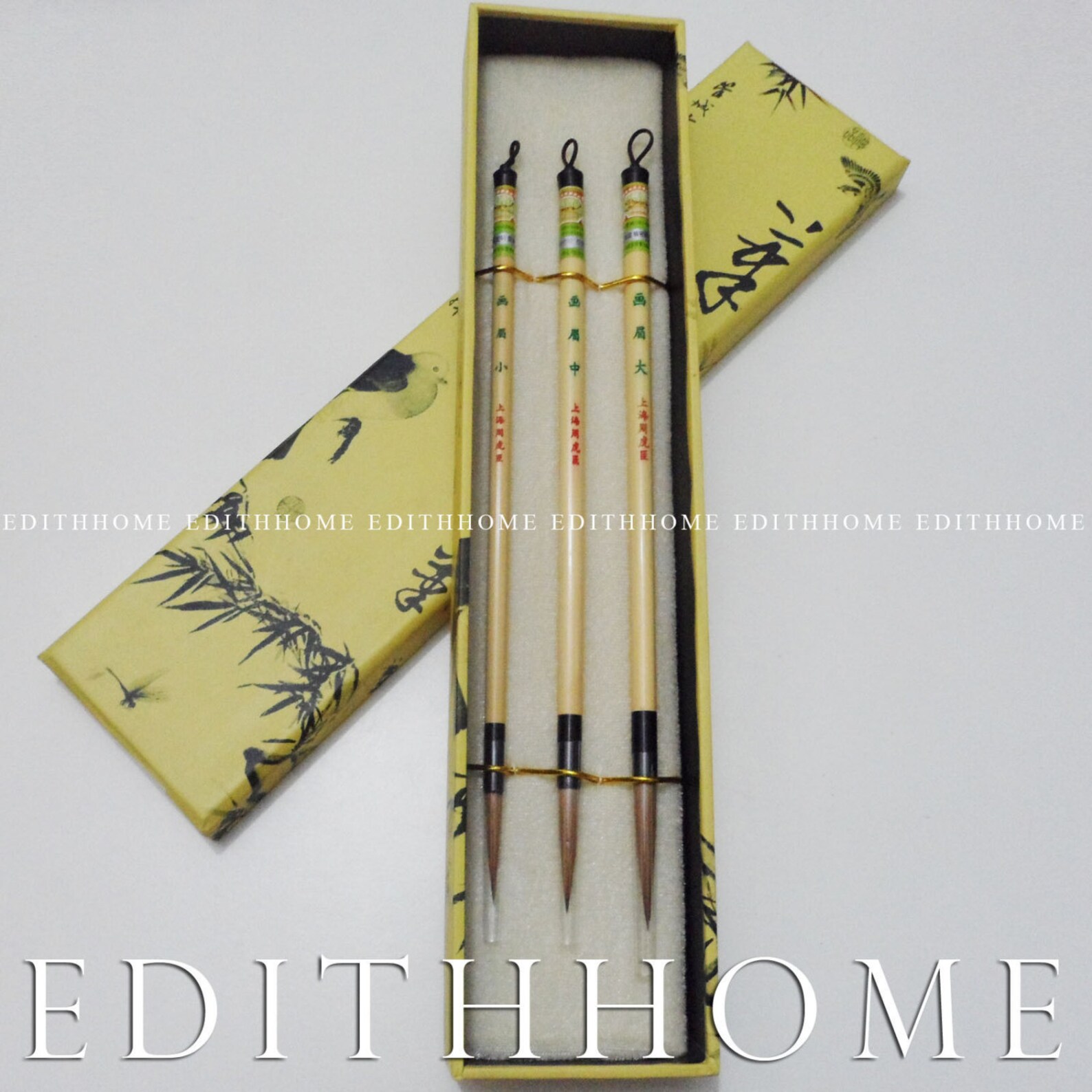 Operitacx Chinese Calligraphy Brush Set 10pcs Wolf Hair Writing