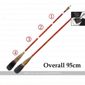 Pennelli per calligrafia cinese con manico lungo da 95 cm per performance/pittura/danza