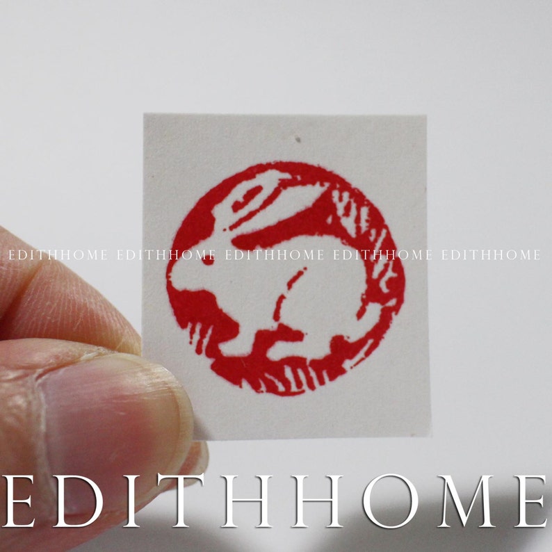 2cm Chinese Zodiac Rabbit Year Stamp Chop Rabbit Stone Seal Free Shipping Round w Gift Box