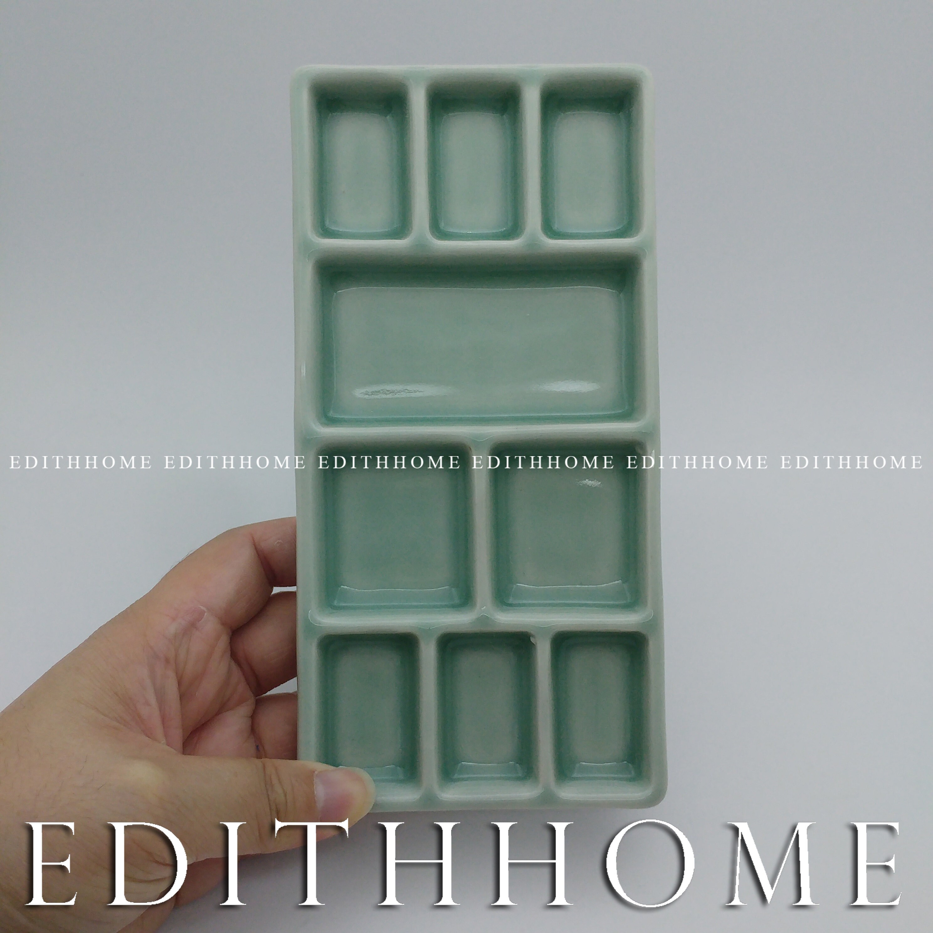Rare Light Green Porcelain Palette for Chinese Water Color Sumi-e