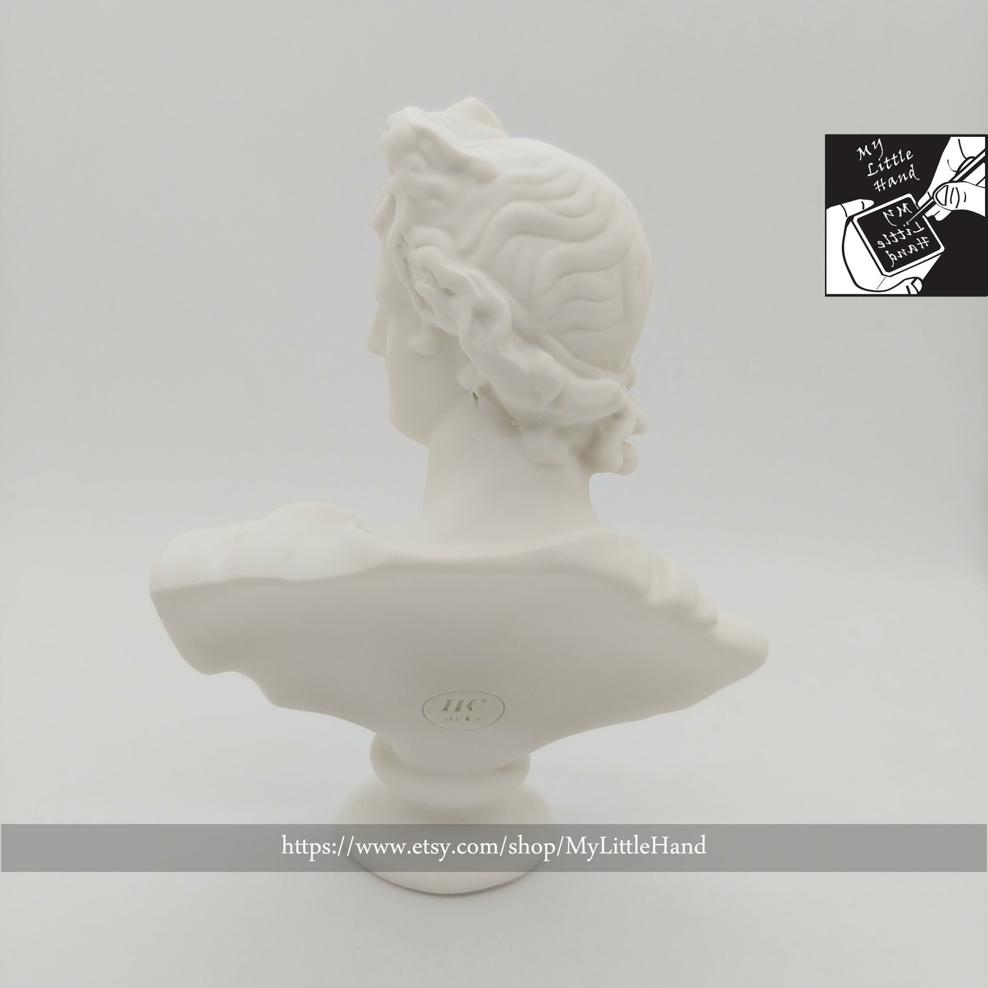 Kocreat Figuras de resina de 3.15 pulgadas, estatua de escayola pequeña de  Miguel Ángel de la mitología griega del busto de la estatua : :  Hogar y cocina
