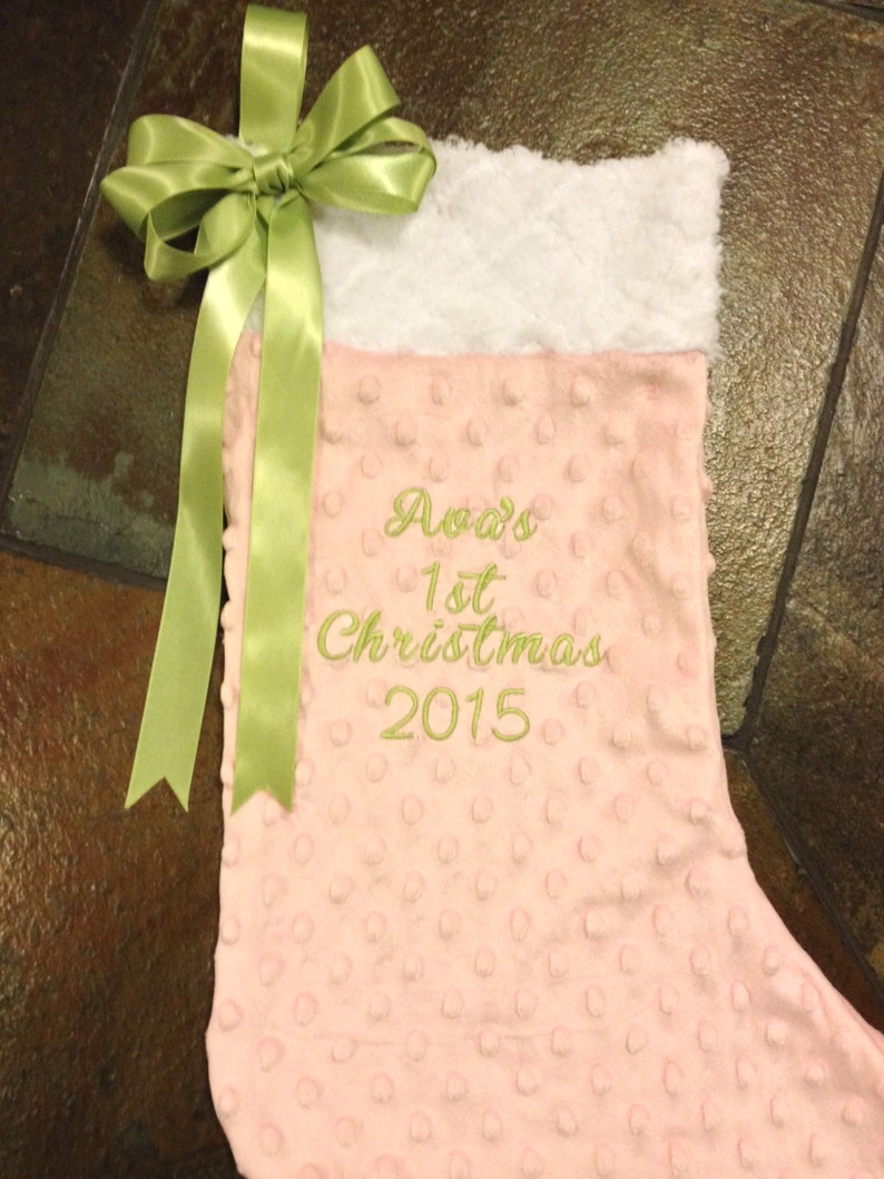 Personalized Baby's First Christmas Stocking Handmade Etsy