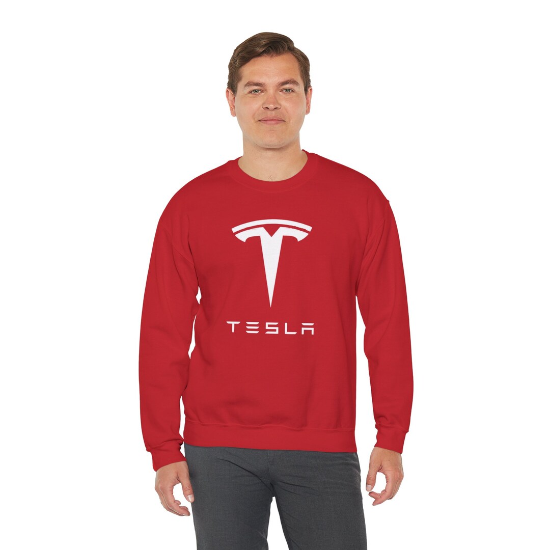 Tesla Tshirt, White Tesla Logo Shirt , Gift for Tesla Lover, Tesla