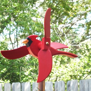 Cardinal Whirligig Garden Folk art