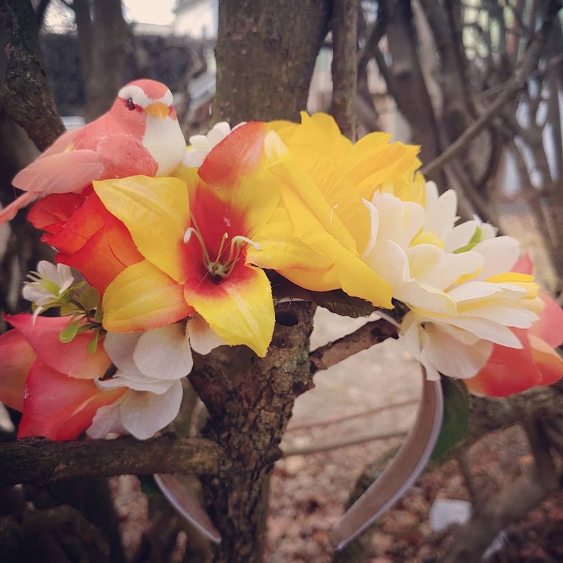 Unique Adult Wedding Ren Faire Flower Crown Headband Etsy