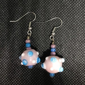 Light purple hob earrings