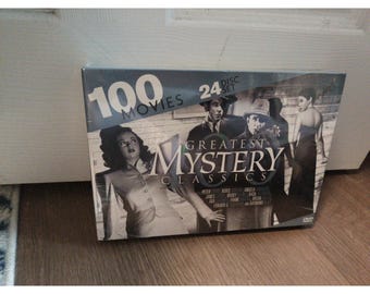 Greatest Mystery Classics: 100 Movies DVD 24 Disc Box Set Film Noir B&W Sealed