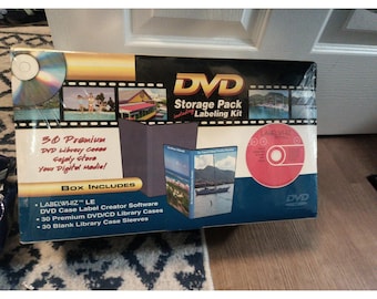 DVD Storage Pack For 30 DVD's W/Labelwhiz Labeling Software & Kit- Media Storage