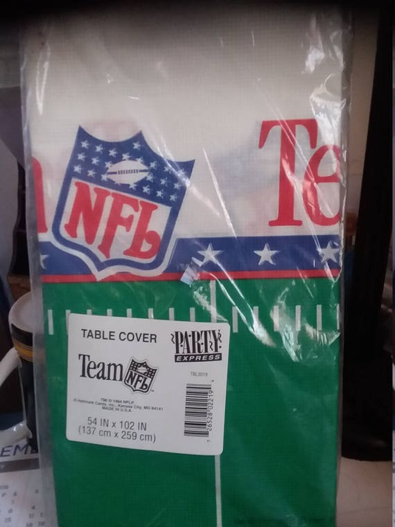 Vintage Team Nfl Football Table Cover From Party Express 54in Etsy