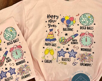 Year-Round Bliss: Pink New Year's Celebration T-Shirt - Comfortable & Stylish!