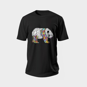 Pandaloom-vibbar: Släpp lös din inre panda med vår Psychedelic Splash-t-shirt!