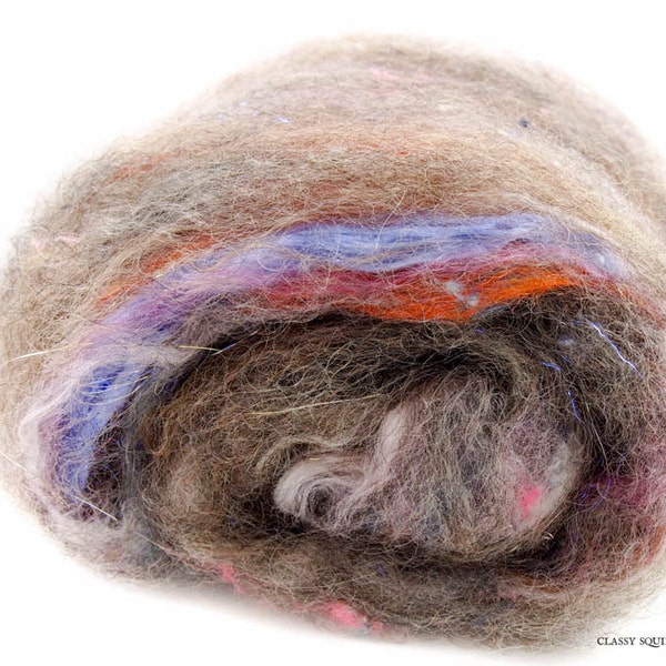 Art Batt - Spinning Fiber - {Luxe} - OOAK - Wool for spinning, felting, weaving, fiber arts