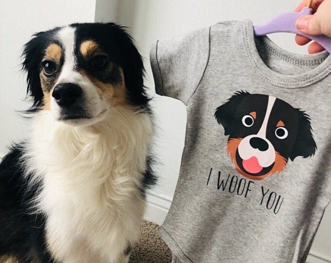 Australian shepherd dog baby clothes. Dog baby best friend Etsy