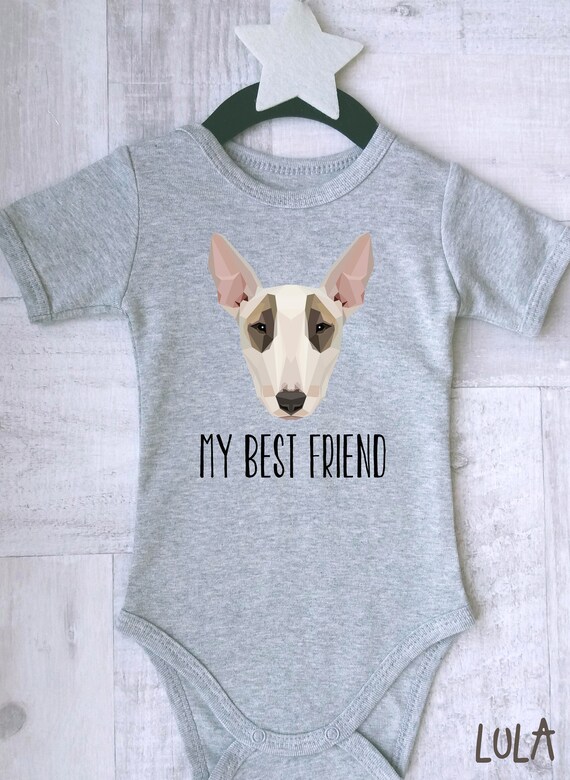 Bull Terrier Baby Clothes Dog Baby Best Friend Print Cute Etsy