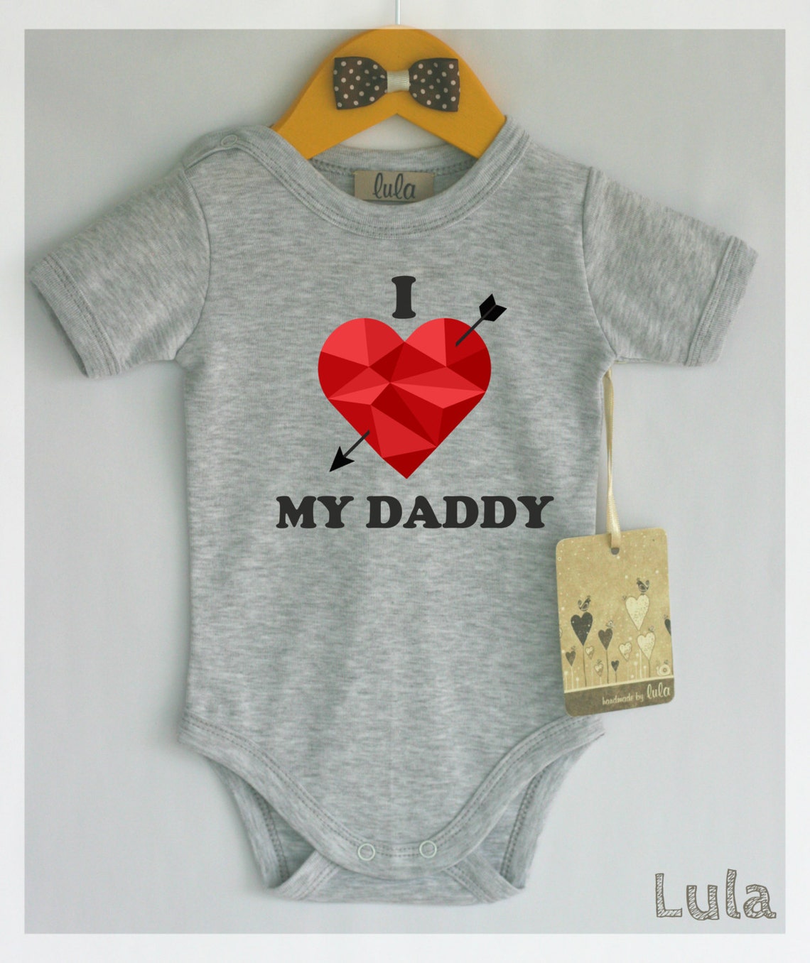 I love my daddy baby clothes. Adorable baby romper with heart Etsy