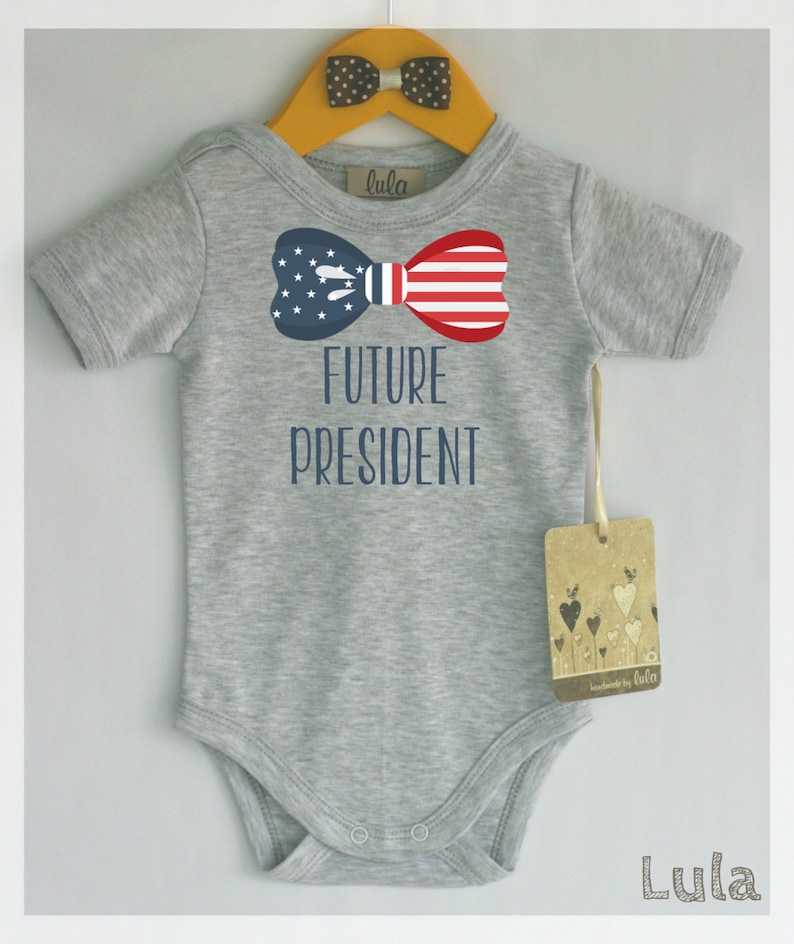 Baby cute clothes. Future president baby romper Cute and funny baby boy or girl clothes