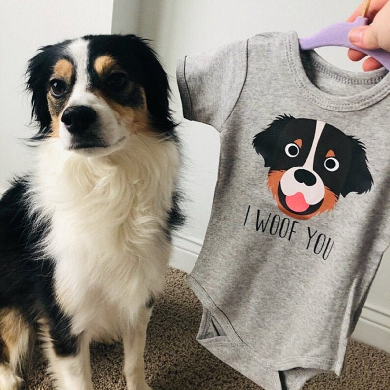 Australian Shepherd Dog Baby Clothes. Dog Baby Best Friend Etsy