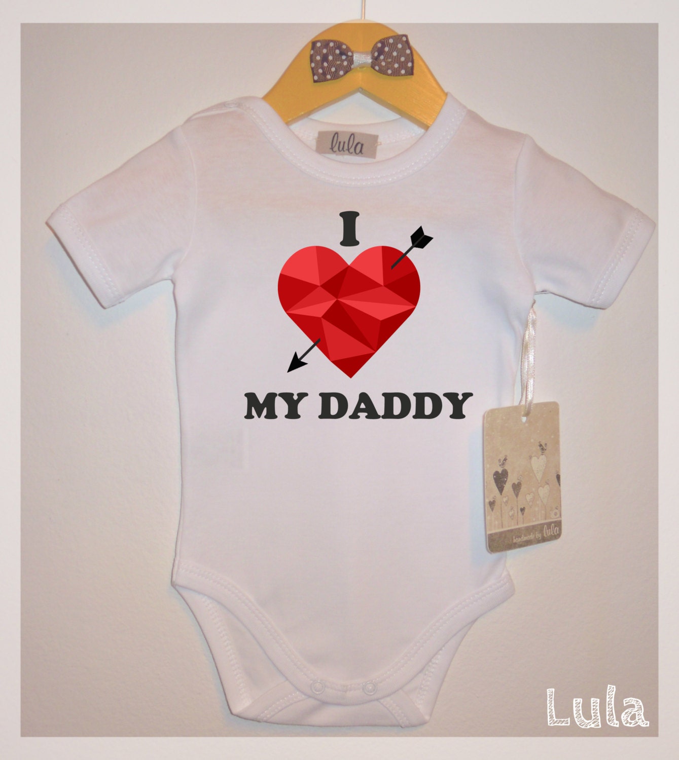 I love my daddy baby clothes. Adorable baby romper with heart Etsy