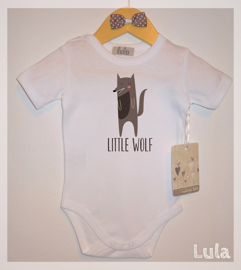 Adorable wolf baby clothes. Cute and funny baby romper with Etsy