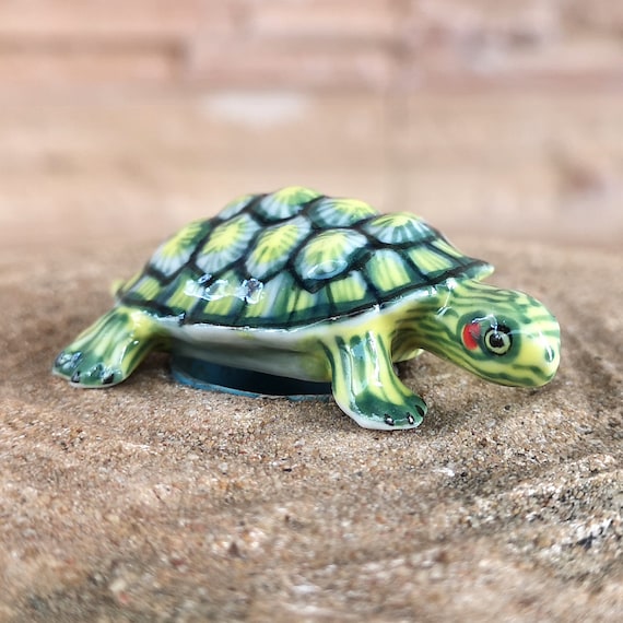 Céramique Tortue Figurine Peinture Main Tortue Statue Terrarium Jardin  Décoration -  France