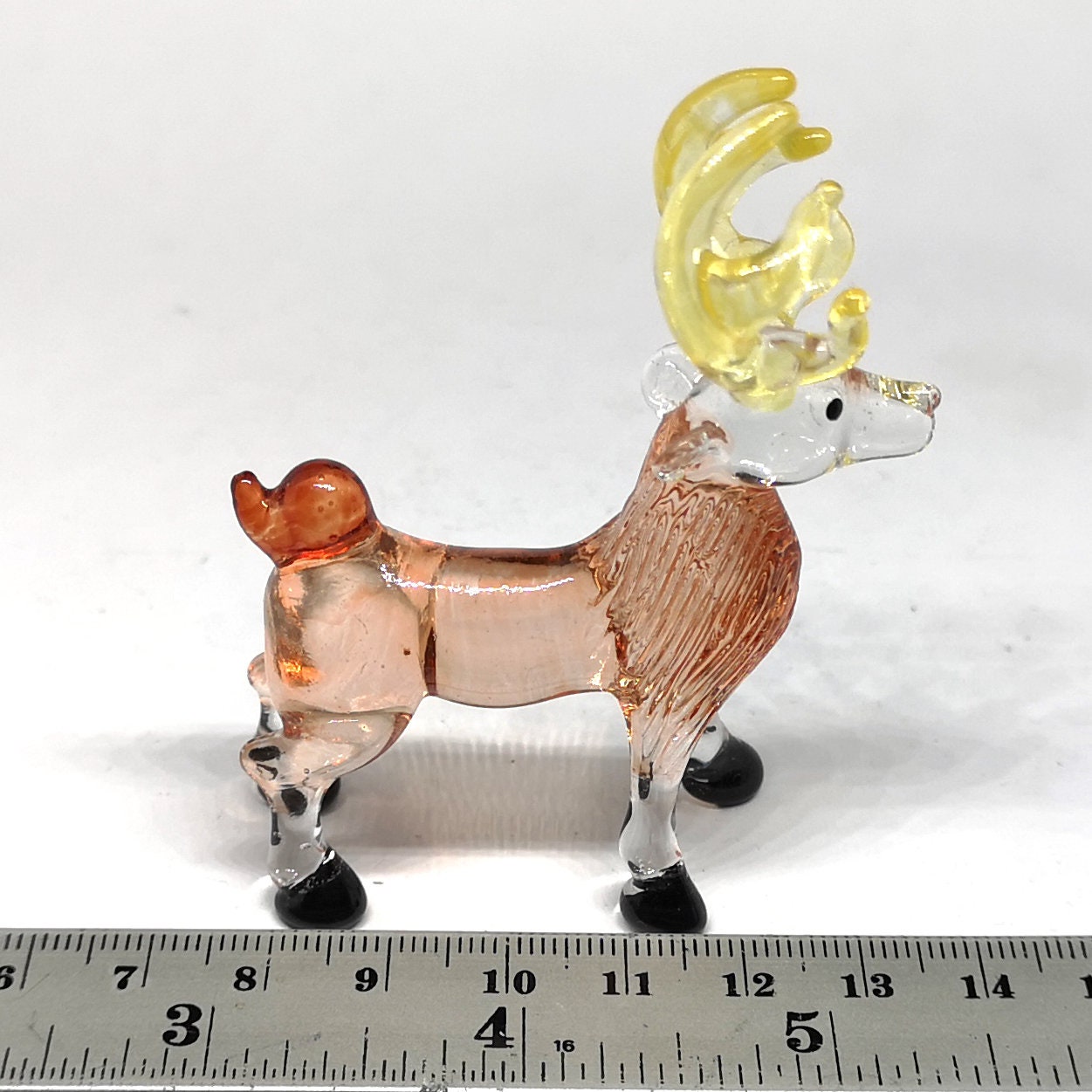 hand blown glass deer