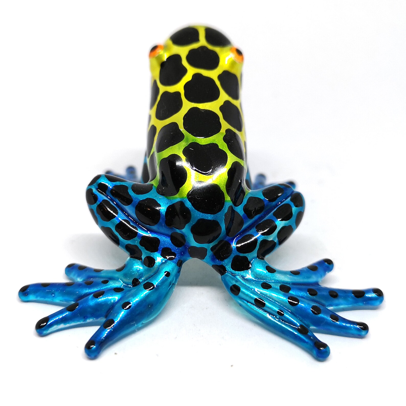 Glass Frog Figurines Collectibles Hand Blown Painted Art Etsy