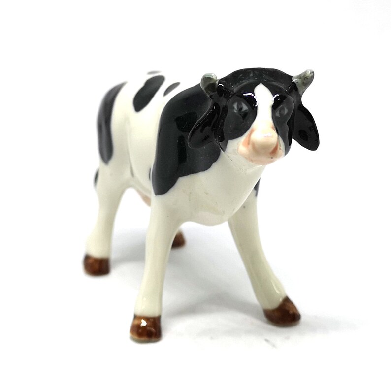 ZOOCRAFT Farm Animal Cow Figurine Ceramic Farm Animal Etsy