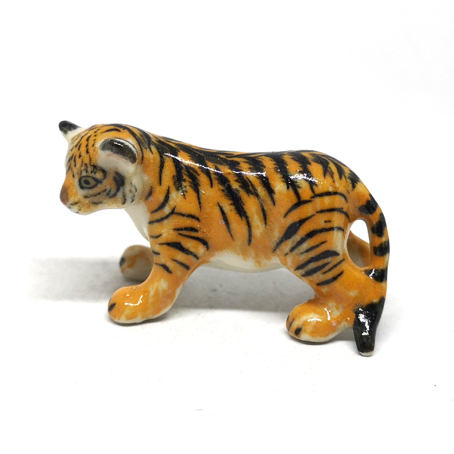 ZOOCRAFT Bengal Tiger Ceramic Figurine Wildlife Miniature Etsy
