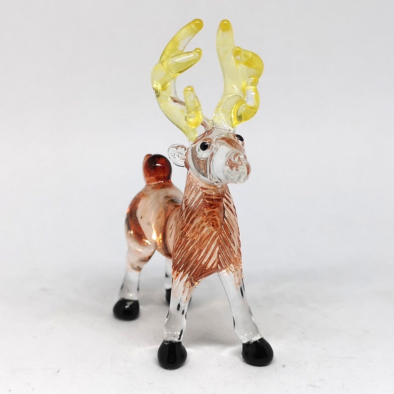 hand blown glass deer