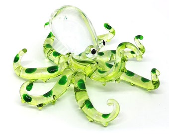 I-DO-CARE Octopus Handmade Glass Figurines Murano Glass Blowing Artwork Glass Blown Crystal Animal Collectibles Decor Octopus Gifts Statue I-DO-CARE Octopus Handmade Glass Figurines Murano Glass Blowing Artwork Glass Blown Crystal Animal Collectibles Decor Octopus Gifts Statue