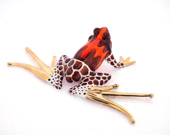 Blown Glass Frog Figurine: Handmade Lampwork Collectible
