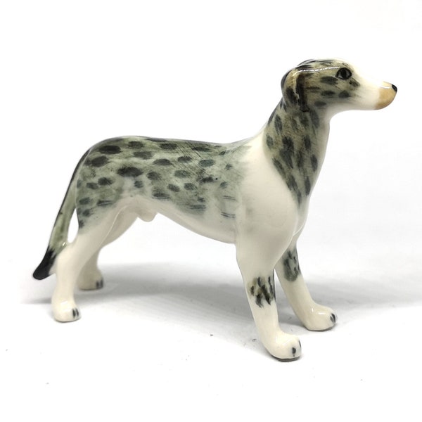 Lurcher Dog Figurine Hand Painted Porcelain Miniatures Collectible Ceramic Animals Gifts