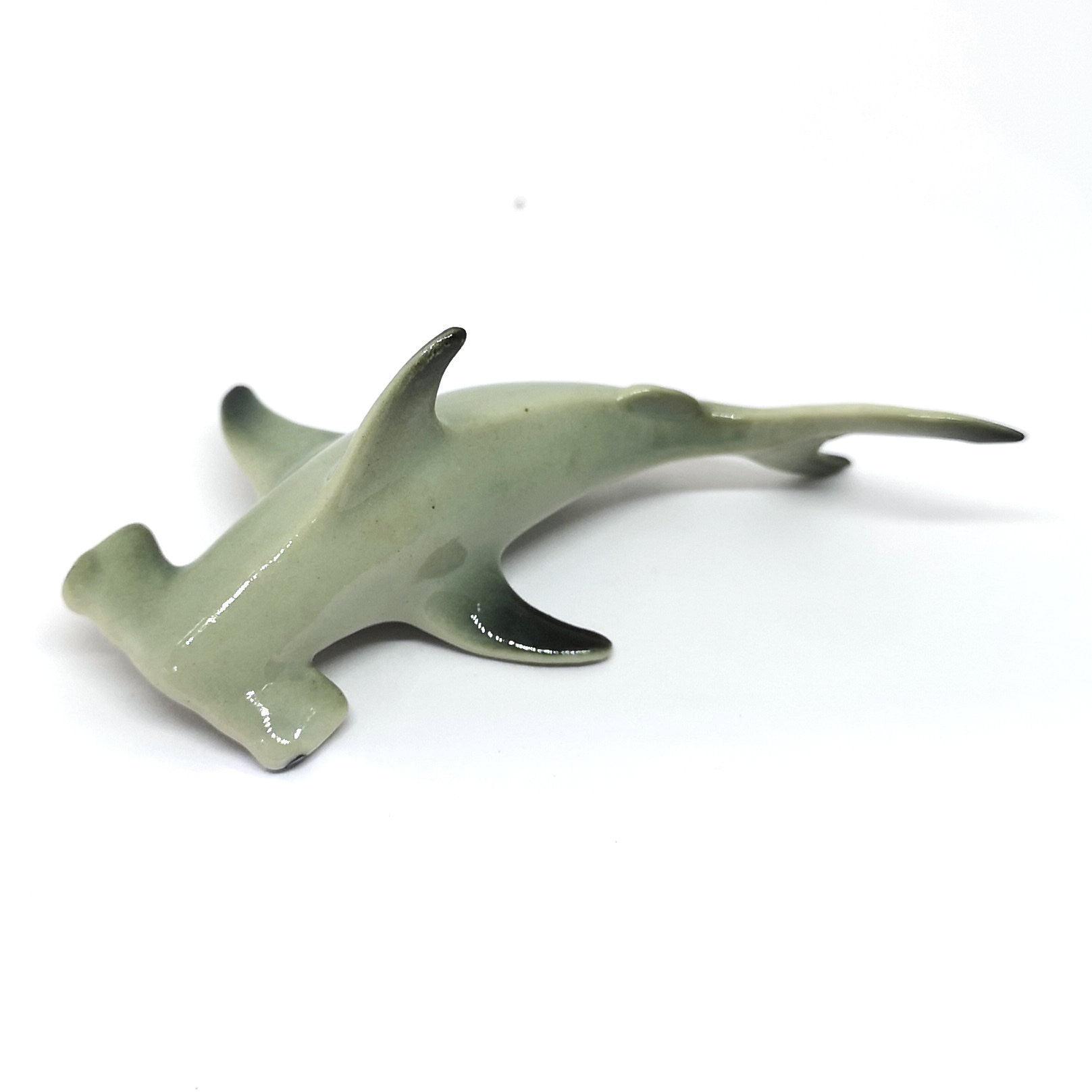 ZOOCRAFT Hammerhead Shark Fish Figurine Ceramic Hand Paint