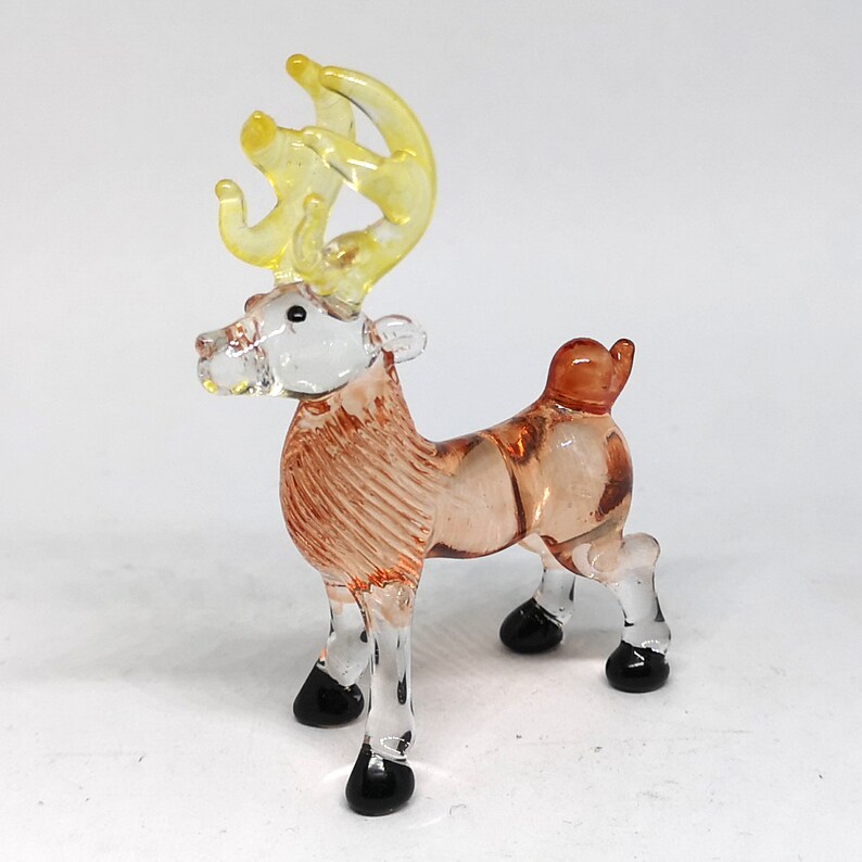 hand blown glass deer