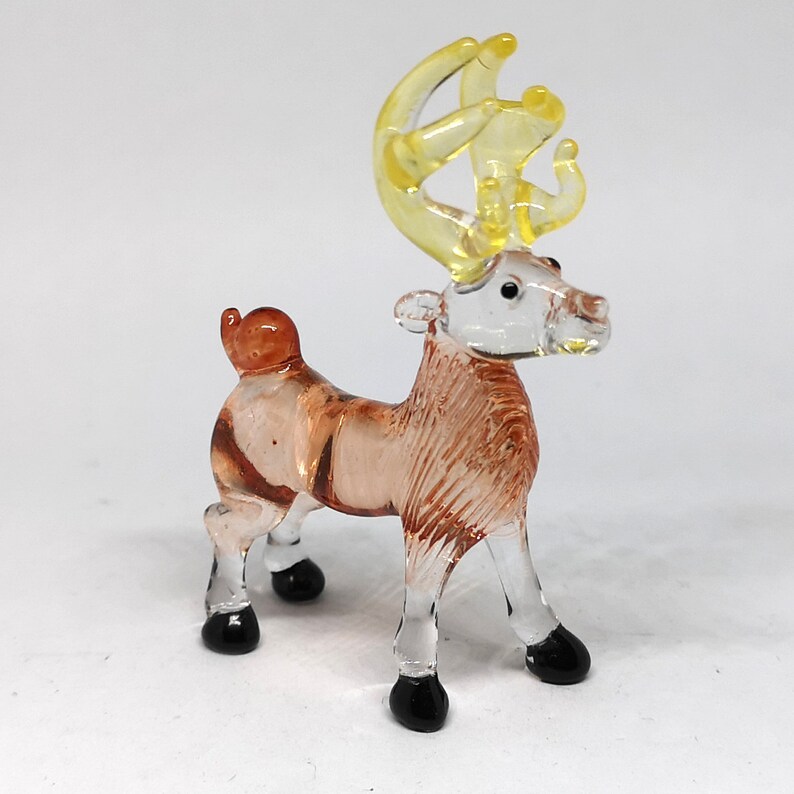 hand blown glass deer