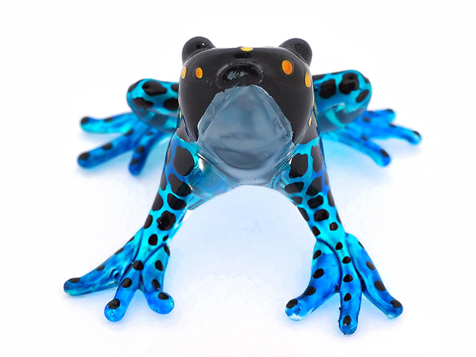 Glass Frog Figurines Collectibles Hand Blown Painted Art Etsy