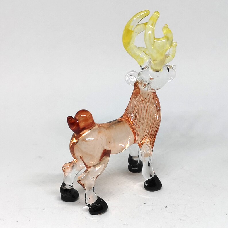 hand blown glass deer