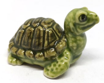 ZOOCRAFT Turtle Figurine Gift Decor Ceramic Miniature Aquarium Home Garden Terrarium Decoration DIY Craft Project