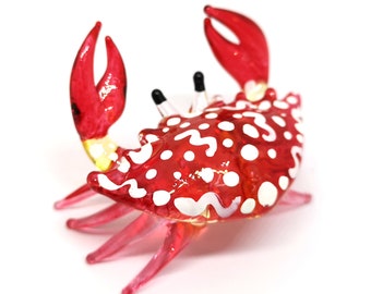 ChangThai Design 2 Pcs Aquarium Red Sea Crab HandBowl Glass Dollhouse Miniatures Decoration Figurine Collection ChangThai Design 2 Pcs Aquarium Red Sea Crab HandBowl Glass Dollhouse Miniatures Decoration Figurine Collection