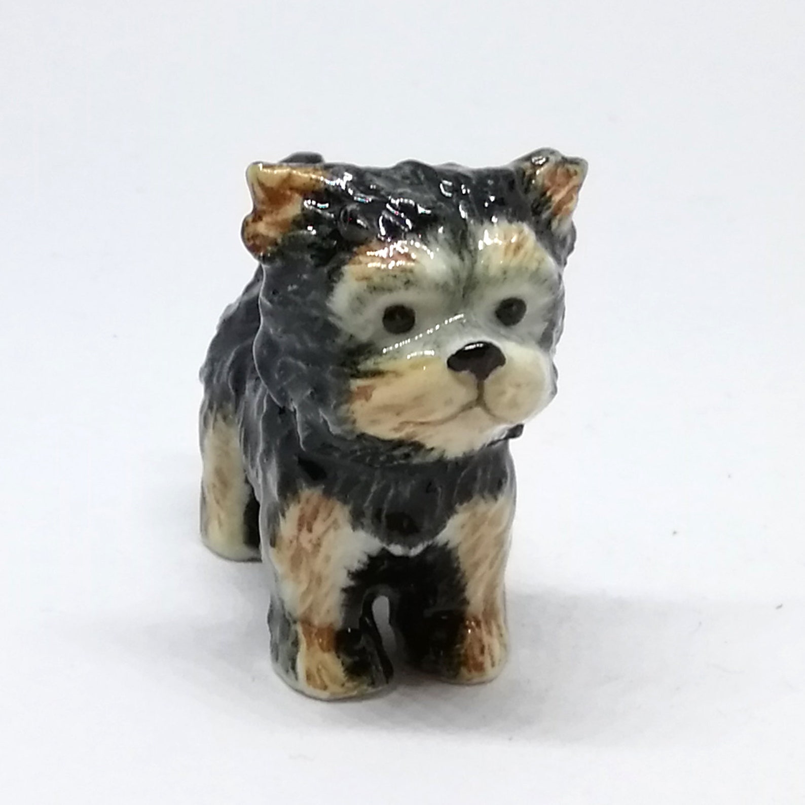 Small Dog Yorkshire Terrier Ceramic Figurine Gift for Dog Etsy